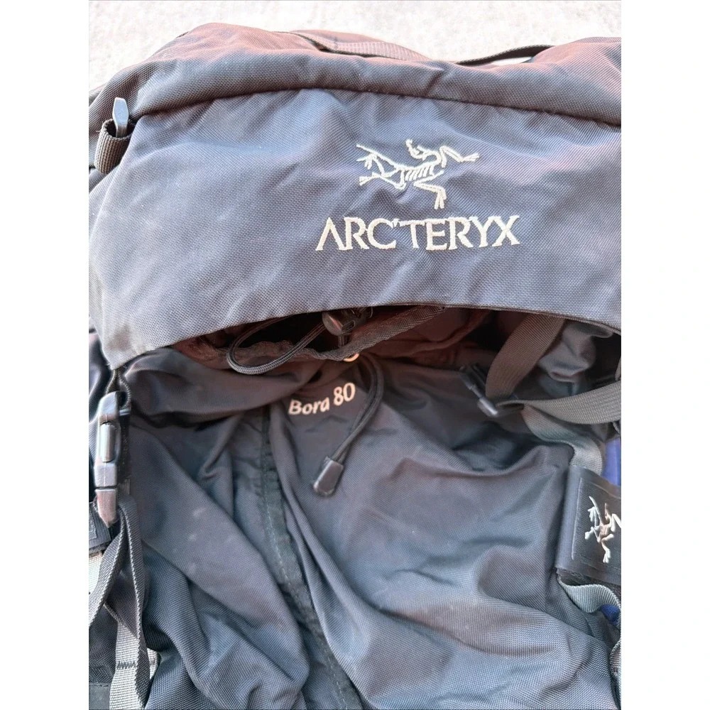 Arcteryx Bora 80 Backpacking Hiking Backpack Blue Black Large Camping Pack